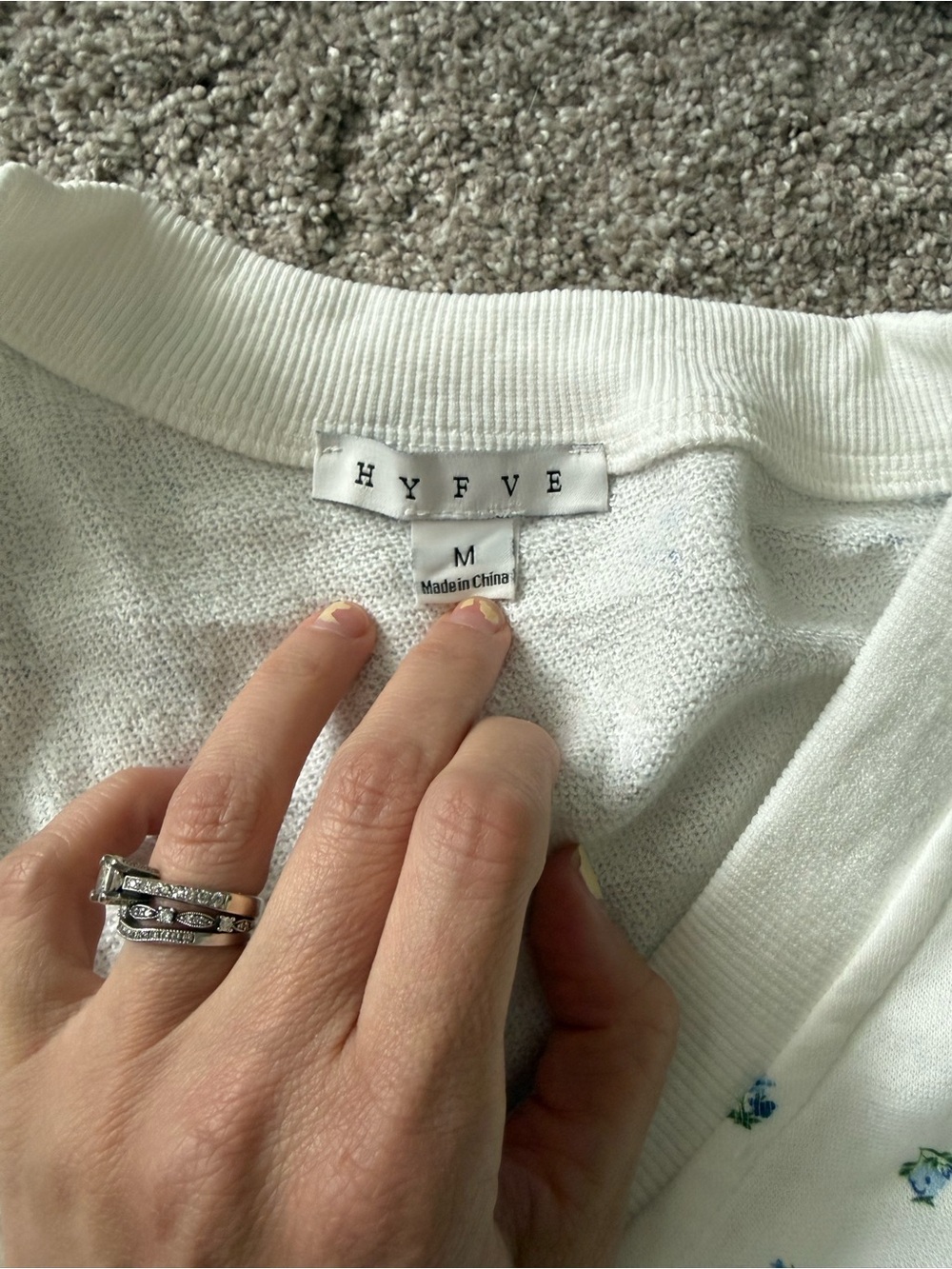 HYFVE White Knit Floral Two-Piece Set - Picture 2 of 3